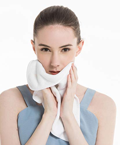 KLNYOO Microfiber Face Towels - Soft, Fast Drying, 12x12 inches, 6 Pack