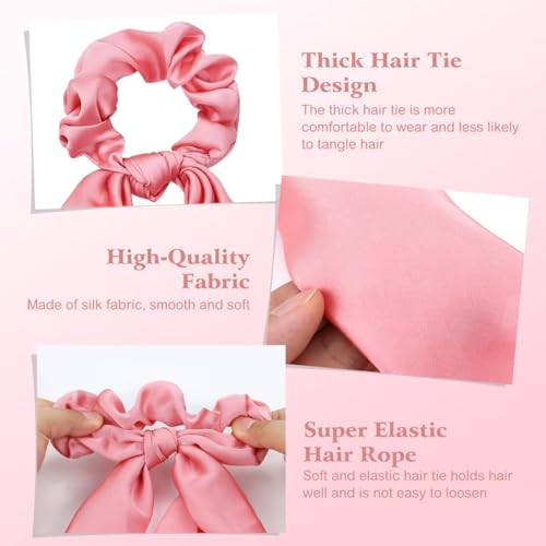 Lawie 10 Pack Satin Hair Ribbons & Scrunchies for Women & Girls