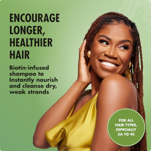 Mielle Organics Rosemary Mint Hair Strengthening Biotin Shampoo - Moisturizing Hair Shampoo for Women and Men to Gently Cleanse, Repair & Protect Strands (12 oz)