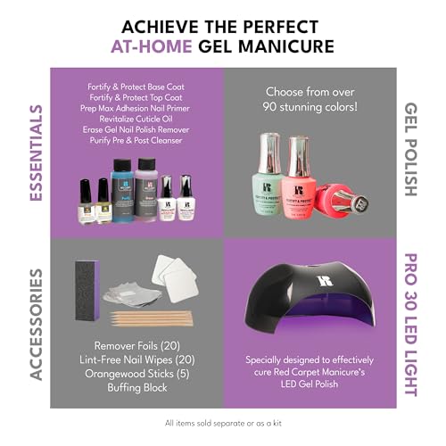 LED Gel Top Coat - RC Red Carpet Manicure, 9ml High-Shine Finish