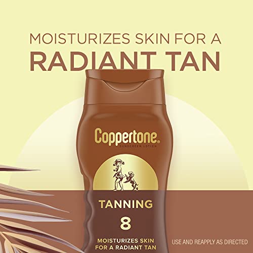 Coppertone SPF 8 Sunscreen Tanning Lotion, 8 Fl Oz (Pack of 2)