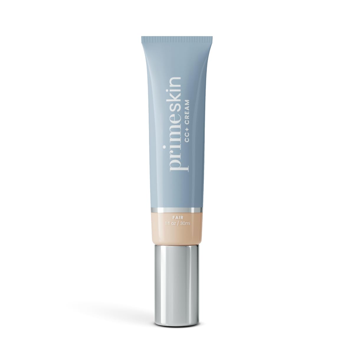 PrimeSkin CC+ Cream for Mature Women - Lightweight Liquid-to-Powder Foundation | Blurs Pores & Covers Age Spots (Light)