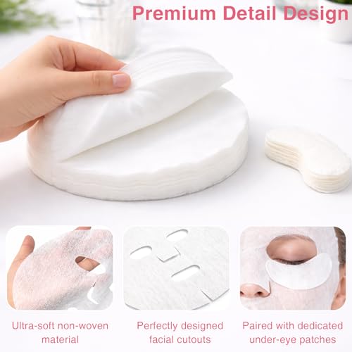 100PCS Natural Fiber Facial Mask Sheets for Hydrating Skin