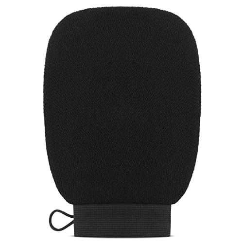 VALITIC Night Black Exfoliating Body Scrubber Glove for Shower, 1 Pack