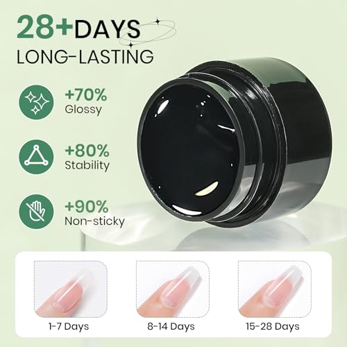 SUPWEE Clear 3D Gel Nail Art Sculpting Gel - 2PCS, Non-Stick, Beginner-Friendly