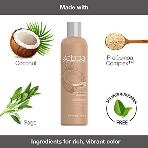 ABBA Pure Color Protection Shampoo with Coconut Oil & Sage