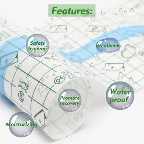 Rayyl Waterproof Tattoo Aftercare Bandage, Transparent Second Skin Film
