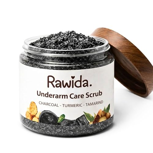 Gentle Charcoal Underarm Scrub with Turmeric for Exfoliation