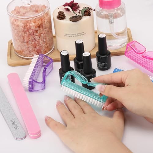 12 Pcs Nail Brush Set with Grip Handle for Nails & Toes