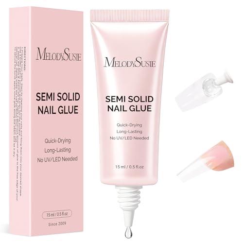 MelodySusie Strong Nail Glue - Quick Dry, Long Lasting 15ml