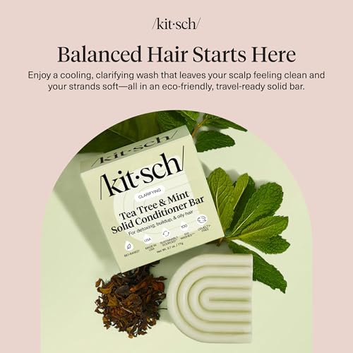 Kitsch Tea Tree & Mint Conditioner Bar - 2.7 oz for Scalp & Oil Control