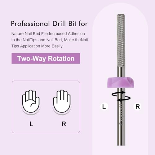 3/32" Tungsten Carbide Nail Drill Bit, Long Buffer Cuticle Cleaner Bit