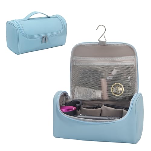 Portable Travel Case for Dyson Airwrap - Sky Blue Organizer with Hook