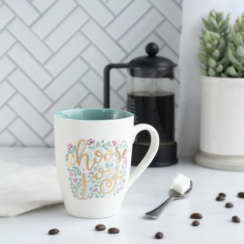 Choose Joy Ceramic Coffee Mug - Inspirational Gift for Her, 12oz