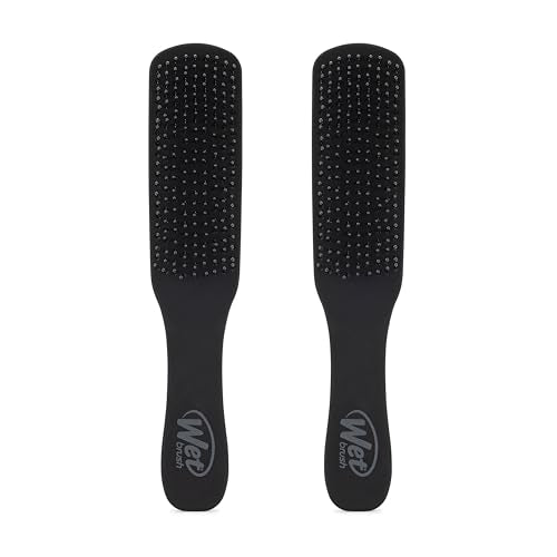 Wet Brush Men’s Detangling Hair & Beard Brush Pack of 2 - Black, Pain-Free, Stimulates Scalp & Promotes Growth