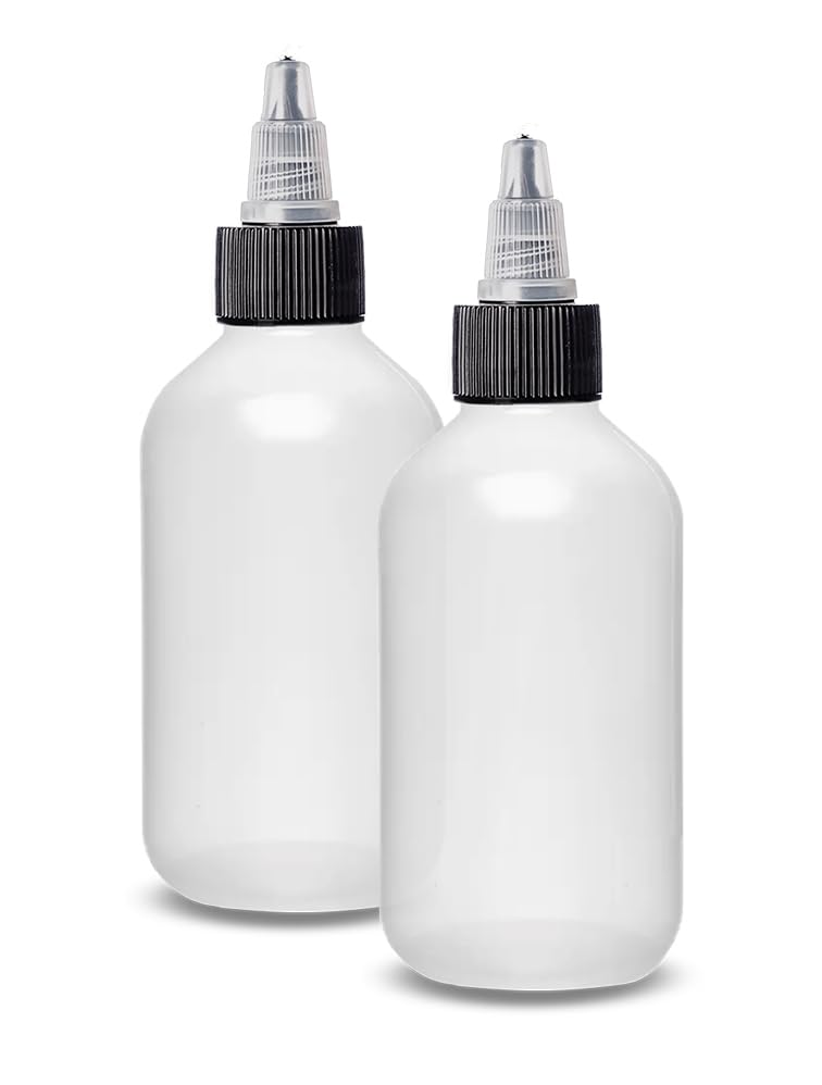 2 oz Refillable Plastic Squeeze Bottles with Twist Caps for Cosmetics & Liquids