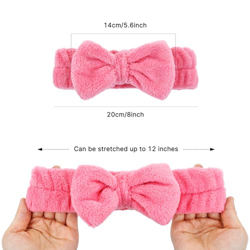 Dizila 12 Pack S2 Soft Stretchy Flannel Big Bow Headbands