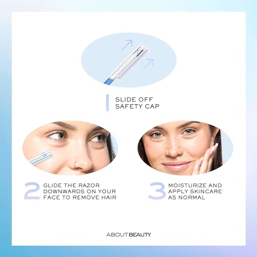 About Face Pro-Premium Facial Razors - 3 Pack for Hair Removal & Dermaplaning