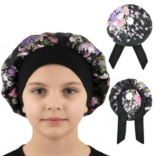 Kids Satin Bonnet for Girls & Boys - Hair Protection Sleep Cap