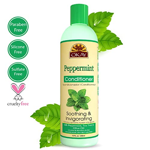 OKAY Peppermint Conditioner, Refreshing & Softening Hair Care - 12 Fl Oz