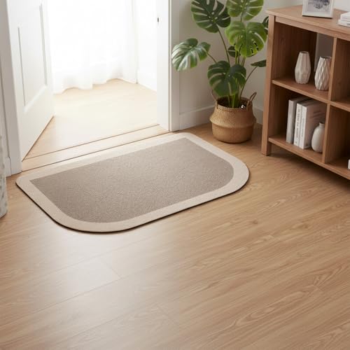 COMNICO 2-Pack Non-Slip Half Circle Bath Mat - 24x16 Inches