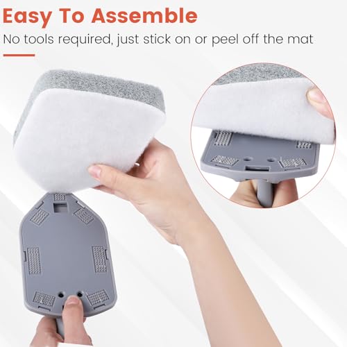 Wlich Scrubber Pad Refills - 6 Pack Microfiber & Scouring Pads