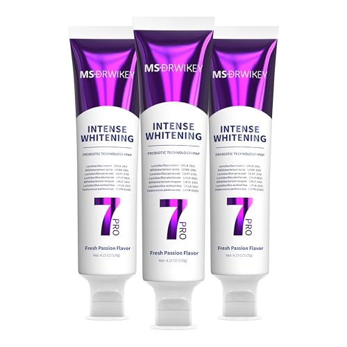 MSDRWIKEY 7-Pro Deep Whitening Toothpaste - Fluoride-Free Mint Formula