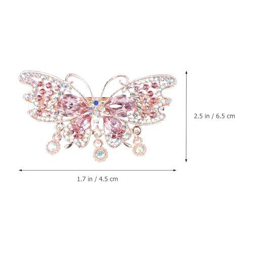 Beaupretty Rhinestone Hair Clips - Automatic Ponytail Holders (2 Pcs)
