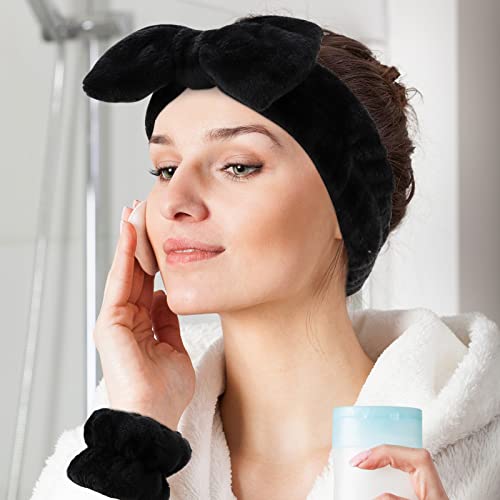 WHAVEL 6-Piece Spa Headband & Wristbands Set for Skincare