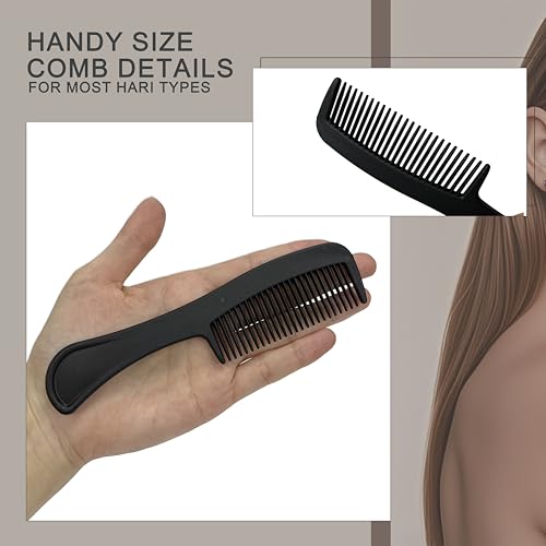 150 Pack Black Hair Combs Bulk with 5.9 Inch Individually Wrapped Pocket Combs