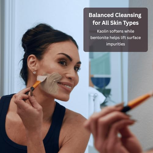 Amish Farms Kaolin Bentonite Clay Face Mask for Pore Cleansing 16 oz - Deep Detox & Skin Softening