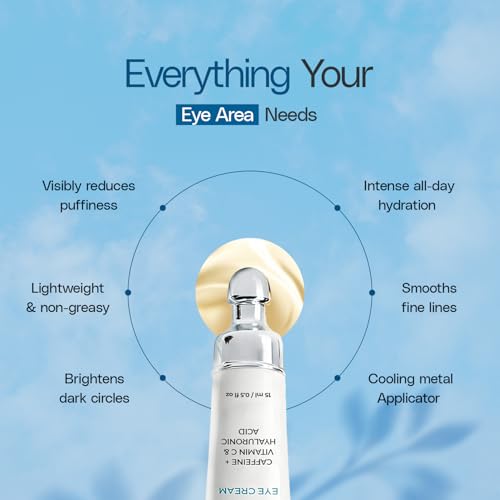 Ekfa Glow Caffeine Eye Cream for Dark Circles, Puffiness & Fine Lines
