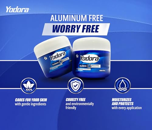 Yahve Yodora Classic Cream Deodorant - 24-Hour Maximum Protection, 60g