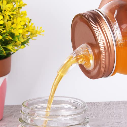 Mason Jar Pour Spout Set - 70mm Leak-Proof Dispenser with Caps