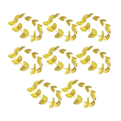 8pcs Gold Leaf Roman Goddess Headband - Greek Toga Party Headpiece