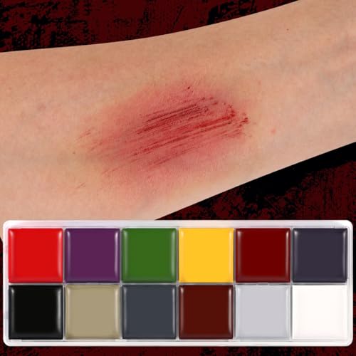 Professional SFX Halloween Makeup Kit with Fake Blood & Scar Wax