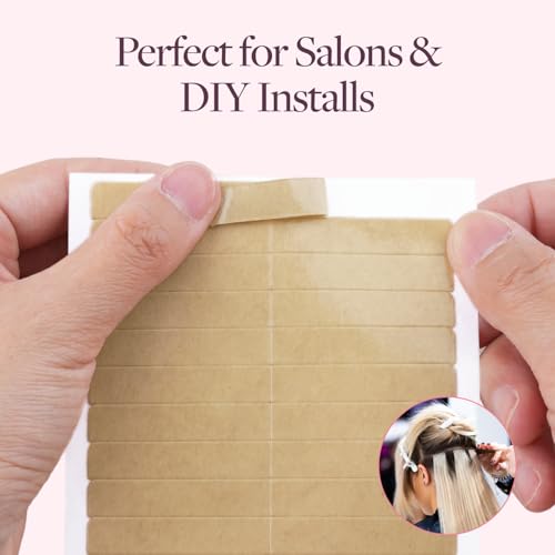 GOO GOO Double Sided Hair Extension Tape, 48 Pieces, Invisible Adhesive Tabs
