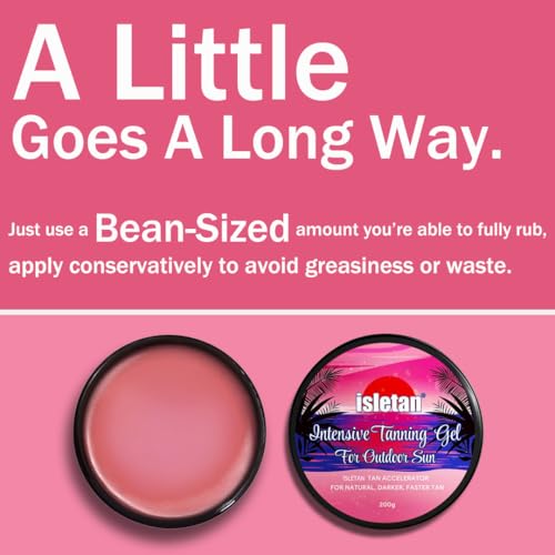 Isletan Intensive Tanning Gel with Peach - 200g Natural Tan Accelerator