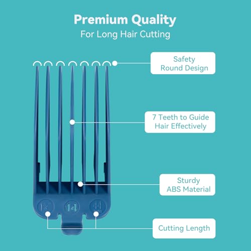 LAVEST 6-Piece Color-Coded Clipper Guard Set for Wahl Hair Clippers (1.25"-2.5")