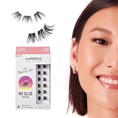 Kiss imPRESS Glam Volume Press On Lashes - 12mm-14mm Clusters