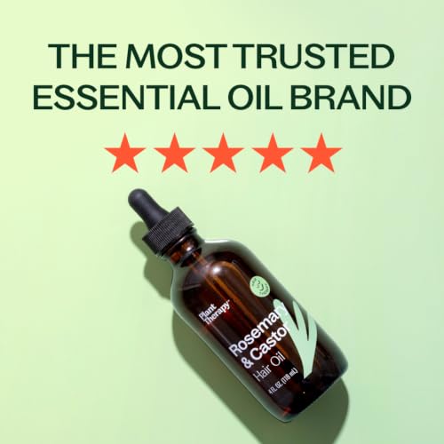 Plant Therapy Rosemary & Castor Oil Hair Treatment for Growth & Shine - 4 oz