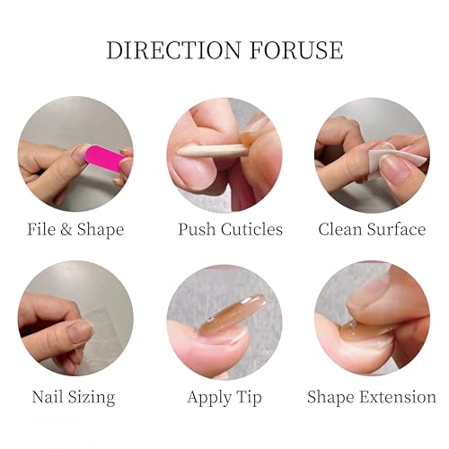 24pcs Almond Shape 3D Seashell Press on Nails - Summer Beach Design