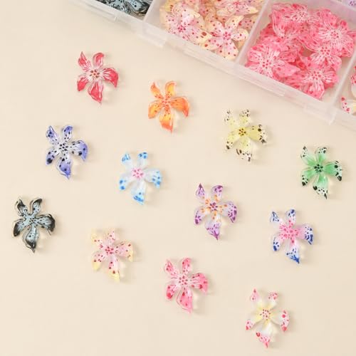 180 Pcs 3D Flower Nail Charms Set - Eco-Friendly Resin for Nail Art