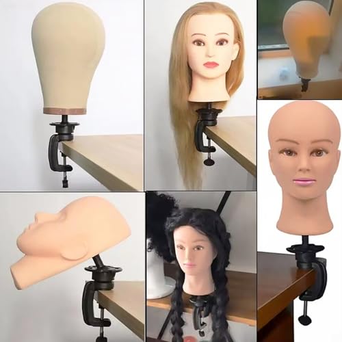 Adjustable Wig Mannequin Head Stand with 360° Rotation