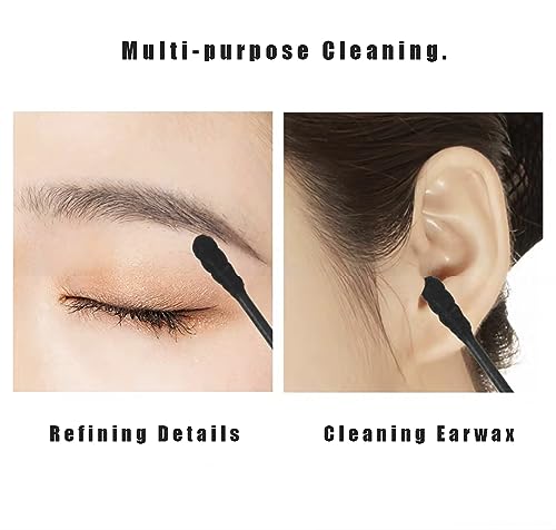 GIGIFULL Multifunctional Cotton Swabs 100 Pack with Storage Box for Ear, Nose, Makeup & Electronics