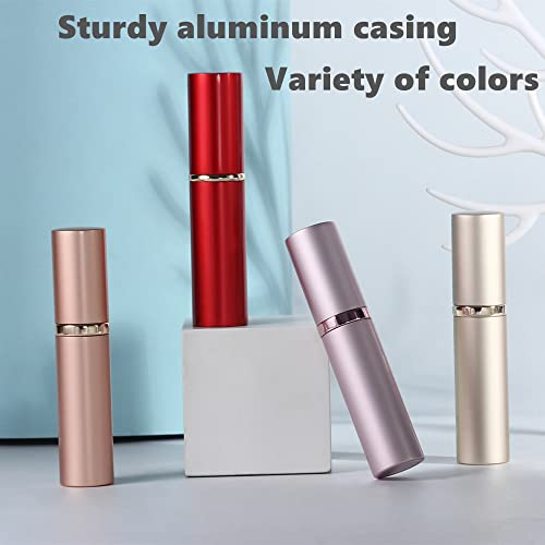 Rose Gold Travel Perfume Atomizer - Refillable Cologne Spray Bottle, 5ml