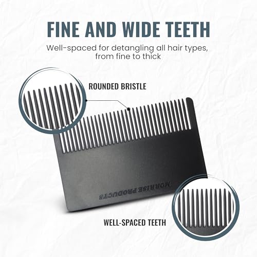 Mini Hair & Mustache Comb Kit - 3 Pack Anti-Static Beard Combs