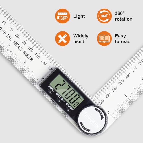 Digital Angle Finder Protractor 7 inch 200mm Measuring Tool for Precise Angles