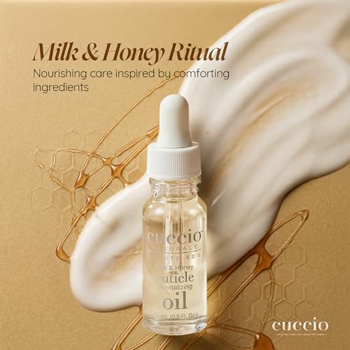Cuccio Naturale Revitalizing Cuticle Oil - Hydrating Oil For Repaired Cuticles Overnight - Remedy For Damaged Skin And Thin Nails - Paraben/Cruelty-Free Formula - Milk And Honey - 0.5 Oz