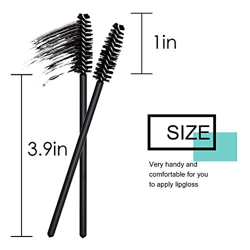 Obinhere Black Disposable Mascara Wands 300 pcs for Lash & Eyelash Extension